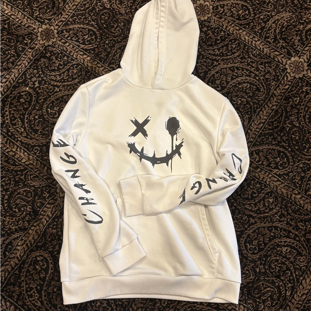 White Graphic Hoodie for Men